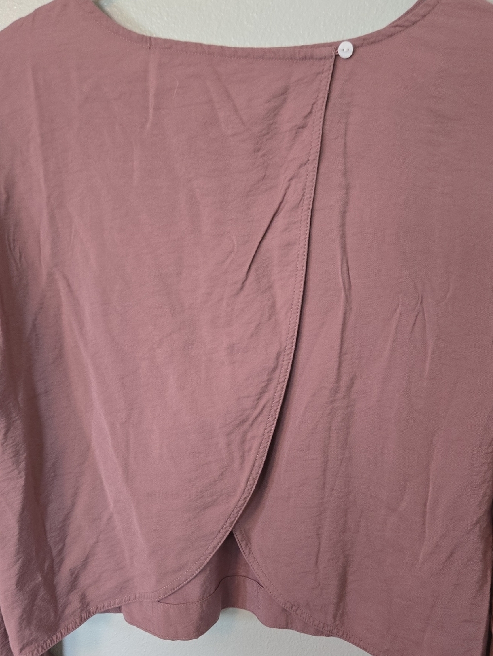 Madewell | Mauve Long Sleeve Cross Over Back Top Size Small - Picture 6 of 11